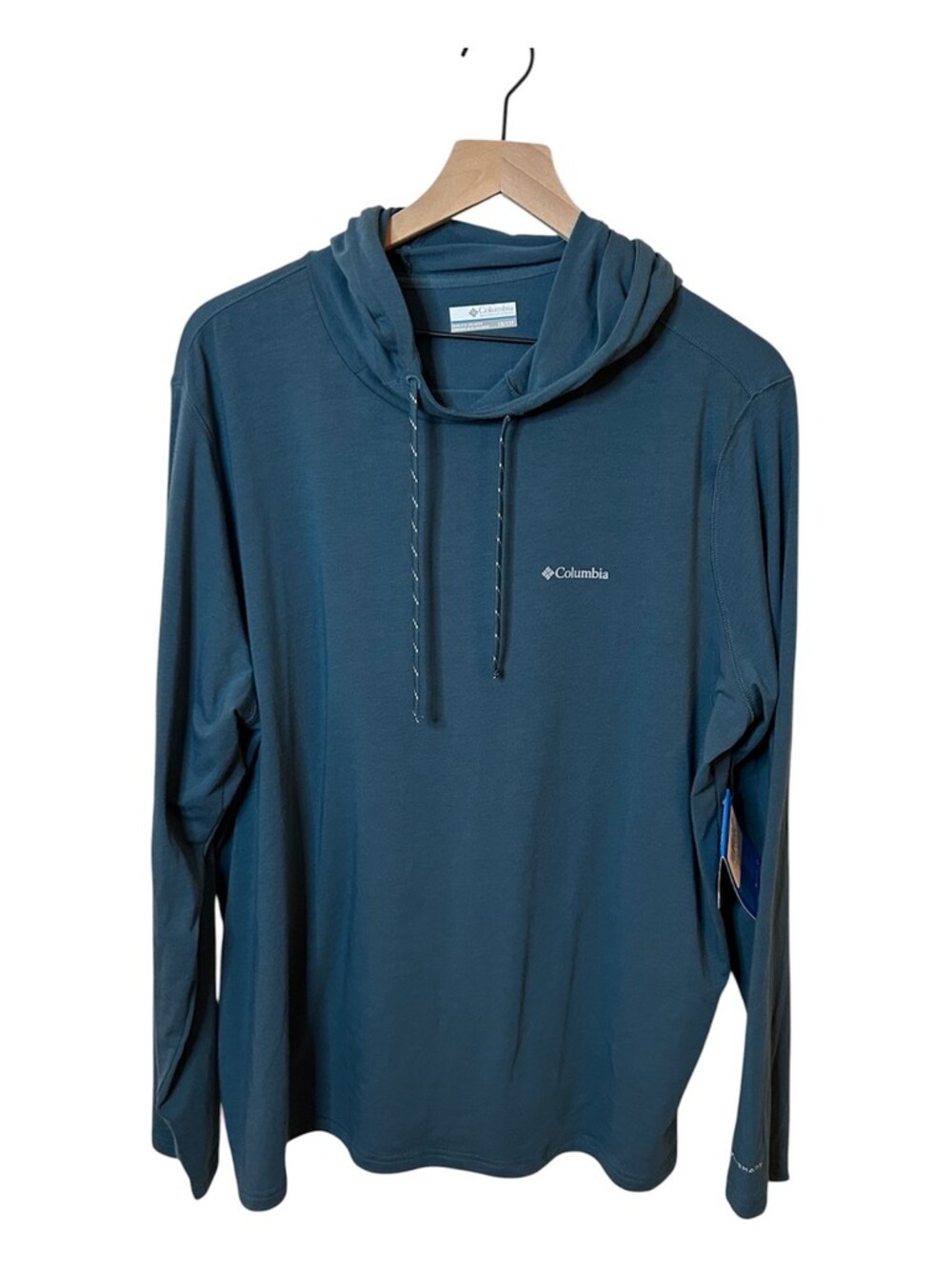Columbia Sun Trek Hoodie II Womens Plus Size 1X Blue Omni-Shade Pullover NWT